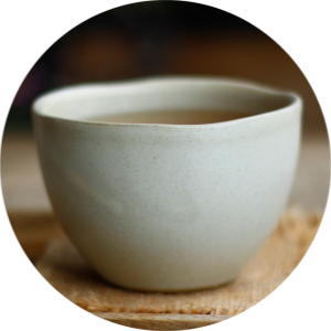 Japanese teacup filled with bancha
